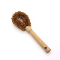 Eco Friendly Natural  Wooden Dish Cleaning Wash Coconut Fiber Brush  long handle coconut palm bottle brush kitchen wash brush