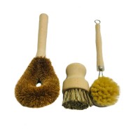 Natural coconut fiber brush/ Wooden Dish Cleaning Wash Coconut Fiber Brush